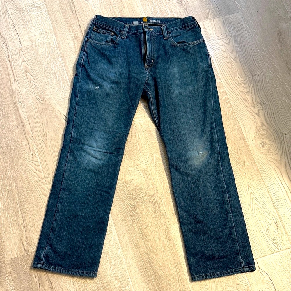 Men's Insulated Carhart Blue Jeans Relaxed Fit
